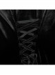 Black Gradient Elastic Velvet Upper Arm Lace With Waist Design Gothic Style Sweet Trumpet Sleeve Dress