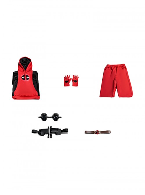Movie Deadpool & Wolverine Deadpool Aldult Hoodie Halloween Cosplay Costume Set Without Helmet And Shoes And Pistol