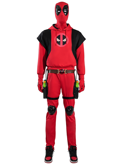 Movie Deadpool & Wolverine Deadpool Aldult Hoodie Halloween Cosplay Accessories Helmet