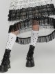 Personalized White Combed Cotton With Plastic Rivet Decorated Punk Style High Socks