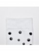 Personalized White Combed Cotton With Plastic Rivet Decorated Punk Style High Socks
