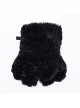 Black And Pink Short Plush Lanyard Mesh Rivet Sleeves Punk Style Cat Claw Gloves