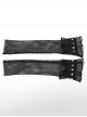 Black And Pink Short Plush Lanyard Mesh Rivet Sleeves Punk Style Cat Claw Gloves