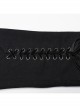 Black Slightly Elastic Twill Stitching Lace Hem Front V Shaped Raw Edge Design Gothic Style Low Waist Slim Flared Pants