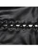 Simple Black Glossy Imitation Leather Front Deep V Inverted Triangle Design With Metal Cross Rivet Punk Style Slim Vest