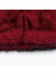 Black Red Warm Imitation Silver Fox Fur With Shiny Patent Leather Semi Circular Rivets Embellished Punk Style Adjustable Leg Warmers