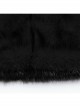 Black Warm Imitation Silver Fox Fur With Shiny Patent Leather Semi Circular Rivets Embellished Punk Style Adjustable Leg Warmers