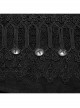 Three Dimensional Non Elastic Black Twill Fabric Exquisite Lace In The Front Center Decorated With Cross Rivets Punk Style Retro Straight Trousers