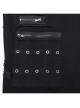 Elastic Black Twill Front Center Three Dimensional Raw Edge Cross Pattern Patch Design Punk Style Decadent Straight Trousers