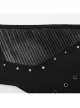 Black Slightly Elastic Twill Stitching Laminated Side Pleats Eyelet Rivets Punk Style Personalized Flared Pants