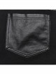 Black Slightly Elastic Twill Stitching Laminated Side Pleats Eyelet Rivets Punk Style Personalized Flared Pants