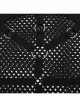 Sexy Hollow Elastic Knitted Splicing Mesh Front High Collar Earmuff Design Punk Style Hooded Long Sleeved T-Shirt