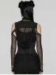 Personalized Oval Black Non Elastic Twill Front Chinese And Japanese Buttons With Eyelet Decoration Punk Style Zipper Corset