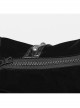 Personalized Skeleton Shape Black Velvet Patent Leather Fabric Studs On Both Sides Gothic Style Zipper Corset