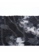 Ink Jiangnan Black And Gray Knitted Tie Dye With Medium Length Slit Hem Gothic Style Slim Tube Top Long Dress
