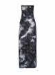 Ink Jiangnan Black And Gray Knitted Tie Dye With Medium Length Slit Hem Gothic Style Slim Tube Top Long Dress