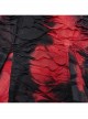 Ink Jiangnan Black And Red Knitted Tie Dye With Medium Length Slit Hem Gothic Style Slim Tube Top Long Dress
