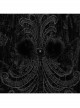 Retro Black Random Embossed Velvet Neckline Splicing Wool Strip Design With Exquisite Applique Gothic Style Chinese Long-Sleeved Dress