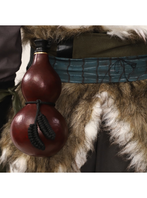 Black Myth Wukong Wukong Fur Waistband Halloween Cosplay Costume Full Set