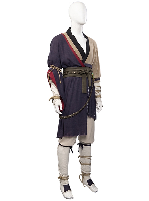 Black Myth Wukong Wukong Braided Belt Halloween Cosplay Costume Set Without Gourd Without Masks