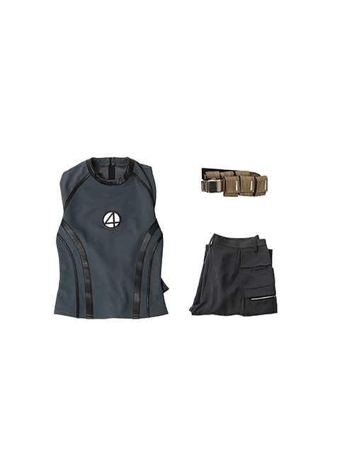 Movie Deadpool & Wolverine Fantastic Four Human Torch Halloween Cosplay Costume Set Without Shoes