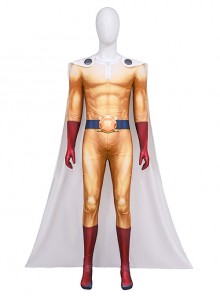 One Punch Man Season 3 Saitama  Bodysuit Halloween Cosplay Costume Set Without Shoes