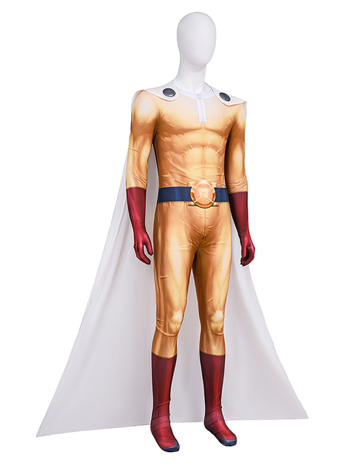 One Punch Man Season 3 Saitama  Bodysuit Halloween Cosplay Costume Set Without Shoes