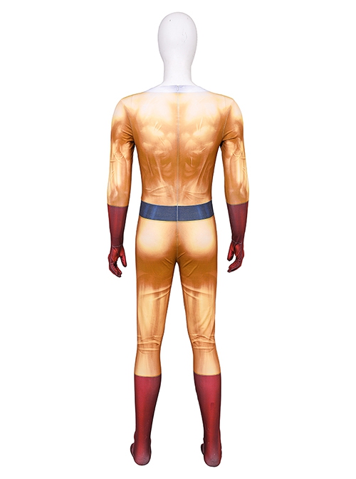 One Punch Man Season 3 Saitama  Bodysuit Halloween Cosplay Costume Set Without Shoes