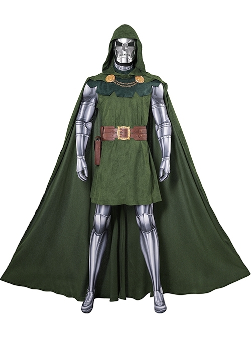 Fantastic Four Doctor Doom Victor von Doom Halloween Cosplay Costume Set Without Shoes