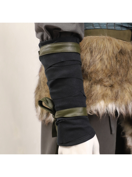 Black Myth Wukong Wukong Fur Waistband Halloween Cosplay Costume Set Without Gourd Without Masks