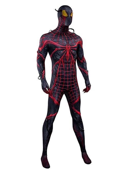 Spider Man 2 Absolute Carnage Miles Morales Bodysuit Halloween Cosplay Costume Set