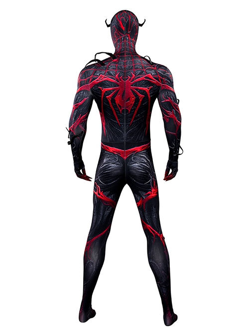 Spider Man 2 Absolute Carnage Miles Morales Bodysuit Halloween Cosplay Costume Set