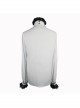 Black Embroidered Bow Tie Chest Frilly Lace Cuff White Gothic Chiffon Shirt