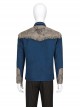 TV Drama Fallout The Ghoul Cooper Howard Halloween Cosplay Costume Blue Shirt