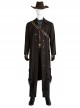 TV Drama Fallout The Ghoul Cooper Howard Halloween Cosplay Costume Blue Shirt