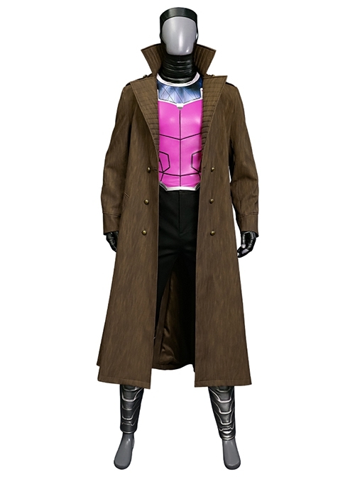 Movie Deadpool & Wolverine Gambit Halloween Cosplay Costume Set Without Shoes
