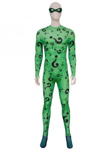 Movie Batman Forever Riddler Bodysuit Halloween Cosplay Costume Set