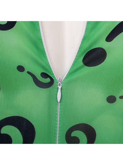 Movie Batman Forever Riddler Bodysuit Halloween Cosplay Costume Set