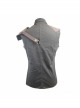 Black Twill Brown One-Shoulder Armor Heat Seal Hasp Punk Sleeveless Shirt