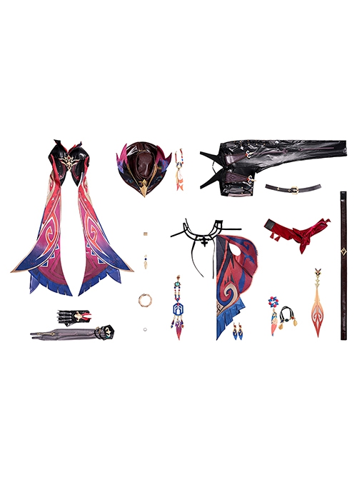 Game Genshin Impact Chasca Halloween Cosplay Costume Full Set