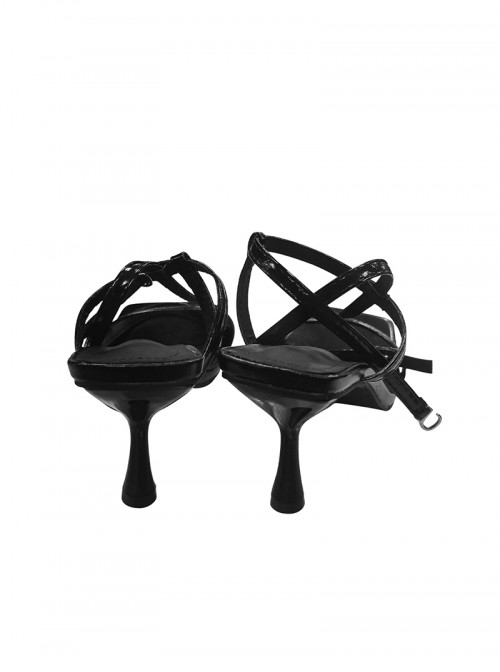 Game Elden Ring Queen Marika The Eternal Halloween Cosplay Accessories Black High Heel Sandals