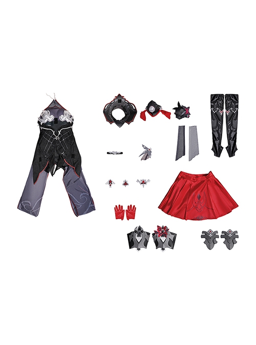 Game Honkai Impact 3rd Nightmare Star Abyss Seele Vollerei Halloween Cosplay Costume Set Without Leg Armors And Shoes