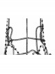 Black Personalized Alloy Glass Rhinestones With Skull Pattern Side Chain Design Punk Style Gorgeous Crown Headdress