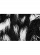 Soft Black And White Plush Loose Thick And Warm With Leopard Print Lining Punk Style Long Sleeved Coat
