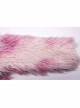 Soft Pink Plush Loose Thick And Warm With Leopard Print Lining Punk Style Long Sleeved Coat