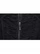 Black Stretch Denim Fabric Exquisite Carvings On The Shoulders And Hand Sewn Buttons Cross Chain Decoration In The Front Punk Style Long Coat