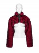 Black And Red Personalized Imitation Silver Fox Fur Front Patent Leather Functional Zipper Decoration Punk Style Rivet Short Fur Coat