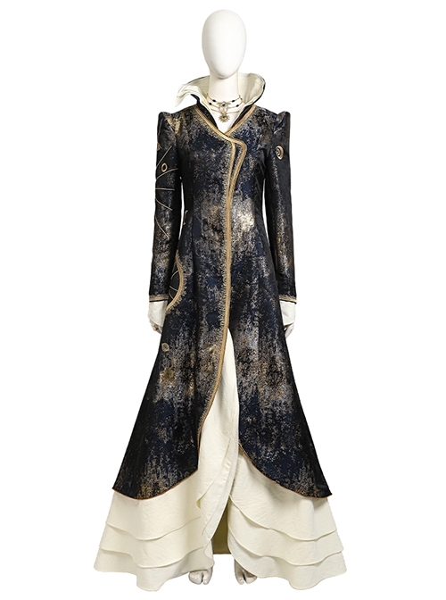 Movie Wicked Madame Morrible Embroidery Styles Halloween Cosplay Costume Set Without Shoes