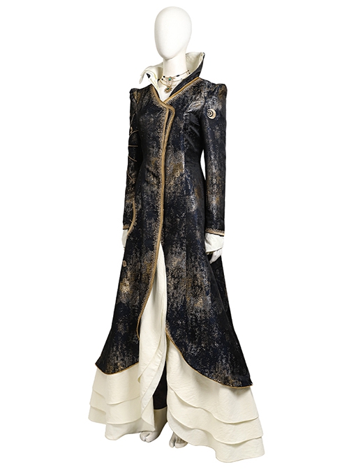 Movie Wicked Madame Morrible Embroidery Styles Halloween Cosplay Costume Set Without Shoes