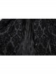 Retro Black Flocked Woven Front Waist With Exquisite Double Row Of Gemstone Hand Sewn Button Design Gothic Style Gorgeous Long Sleeved Coat